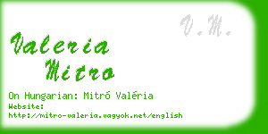 valeria mitro business card