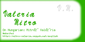 valeria mitro business card